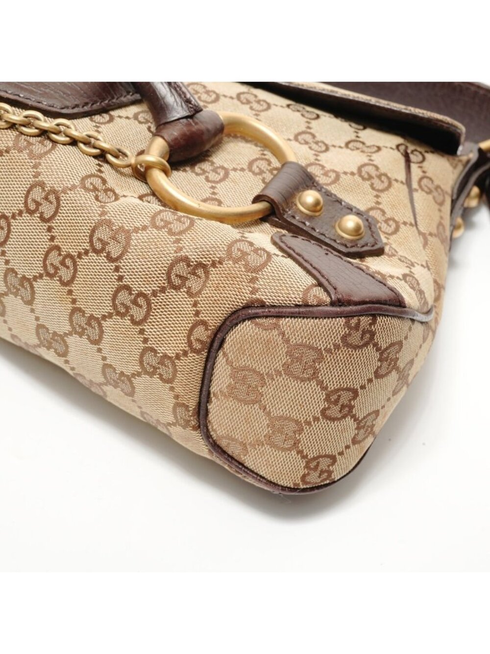 ★SOLD★ Gucci Shoulder Bag Horsebit GG Canvas - Picture 6 of 10
